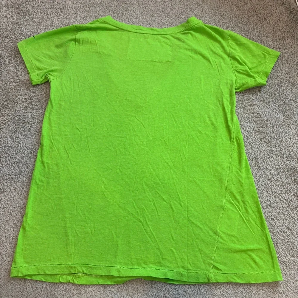 Loomstate Blank Womens XS Lime Green Organic Cotton V-Neck Short Sleeve T-Shirt‎